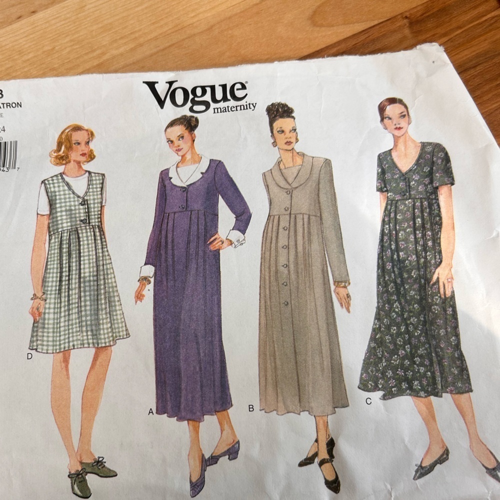 Vintage Vogue 1833 Maternity Pattern - size 20-22-24 - uncut